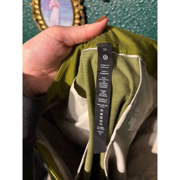 Lululemon Commission Classic-Fit Short 9" *Oxford Juniper Green Sz 33 - Picture 3 of 4